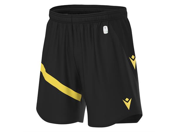 Shen Eco Match Day Shorts BLK/YEL L Teknisk shorts i ECO-tekstil - Unisex 
