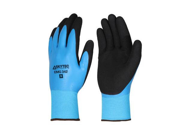 Skytec EMG255 hanske NSKY/BLK 10 Vannavvisende med dobbelt lateksgrep 