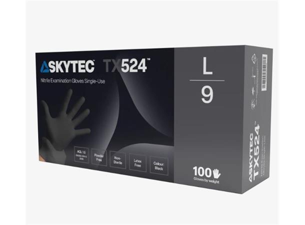 Skytec TX524  10 BLK Sort engangshanske Nitril 