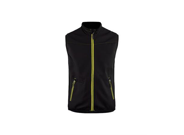 3850 Softshell Vest BLK/YEL XS Smidig softshell vest 