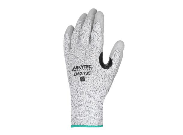 Skytec EMG735 Hanske GRY/BLK 10 Kuttnivå C/A3 kuttbestandig m/PU belegg 