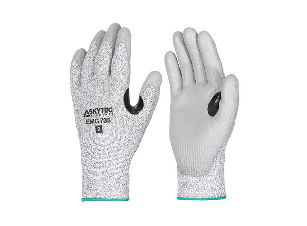 Skytec EMG735 Hanske GRY/BLK 10 Kuttnivå C/A3 kuttbestandig m/PU belegg 