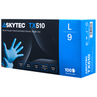 Skytec TX510 BLÅ 10/XL Engangs Undersøkelseshanske i Nitril
