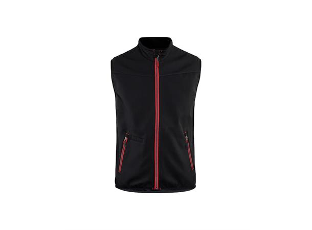 3850 Softshell Vest BLK/RED XS Smidig softshell vest 
