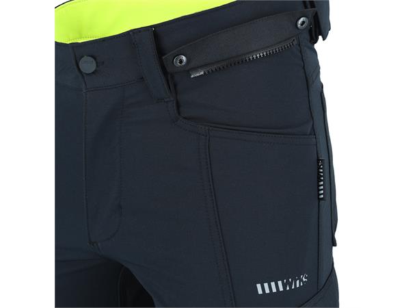 Bismuth Stretch Pant ZP No Pocket BLK 50 Klargjort for hengelommer 