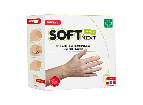 Snøgg Soft NEXT Limfritt plaster 3 cm x 4,5 m 