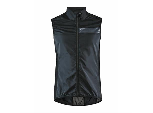 Adv Essence Light Wind Vest M BLK XS Ultralett, vind og vannavvisende sykkelj 