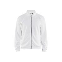 3362 Genser m/ZIP Hvit/Mørk grå XS Børstet innside